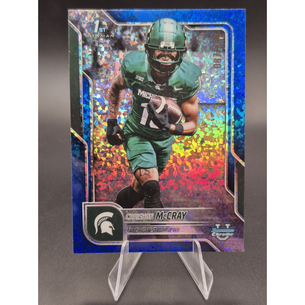 2025 Bowman Chrome Chrishon McCray #155 1st Bowman Blue Mini-Diamond /150 MSU